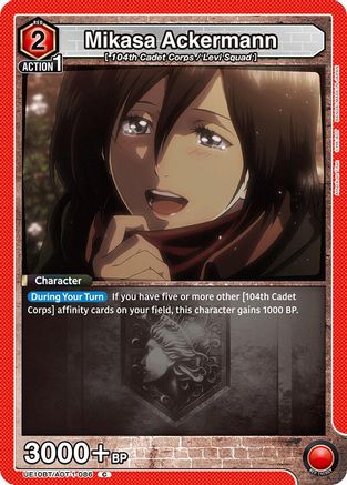 Mikasa Ackermann (086) (UE10BT/AOT-1-086) - UE10BT Attack on Titan