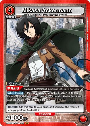 Mikasa Ackermann (089) (UE10BT/AOT-1-089) - UE10BT Attack on Titan Foil