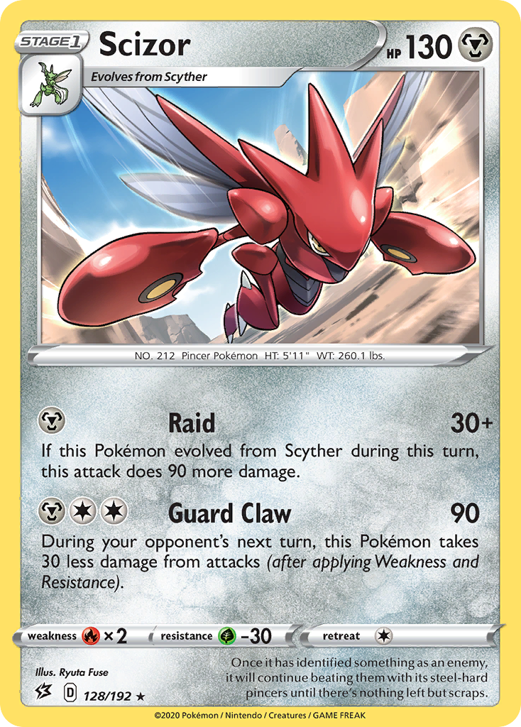 Scizor (128/192) [Sword & Shield: Rebel Clash] - Pokémon - Card Brawlers | Quebec | Canada |