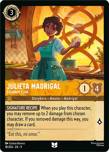 Julieta Madrigal - Excellent Cook (18/204) [Fabled] - Disney - Card Brawlers | Quebec | Canada |
