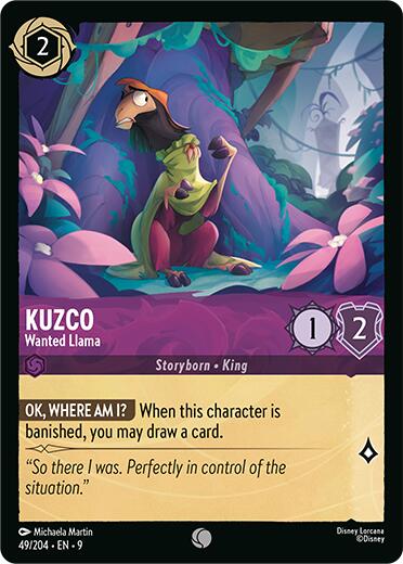 Kuzco - Wanted Llama (49/204) [Fabled] - Disney - Card Brawlers | Quebec | Canada |