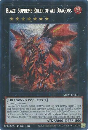 Blaze, Supreme Ruler of all Dragons [MP25-EN146] Prismatic Secret Rare - Yu-Gi-Oh! - Card Brawlers | Quebec | Canada |