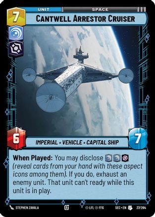 Cantwell Arrestor Cruiser (37/264) (37/264) [Secrets of Power] - Fantasy Flight Games - Card Brawlers | Quebec | Canada |