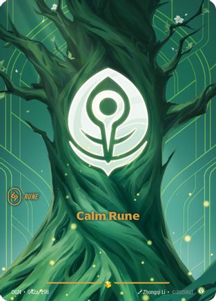 Calm Rune (Alternate Art) (042a/298) - Origins Foil - Origins - Card Brawlers | Quebec | Canada |