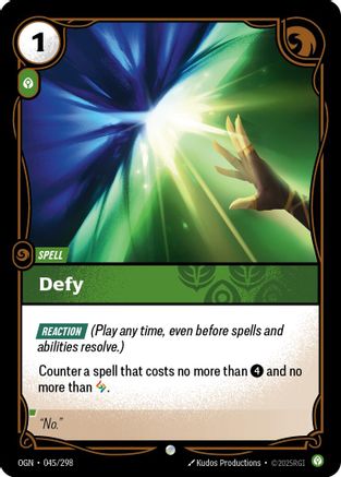 Defy (045/298) - Origins Foil - Origins - Card Brawlers | Quebec | Canada |