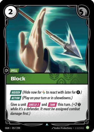 Block (057/298) - Origins Foil - Origins - Card Brawlers | Quebec | Canada |