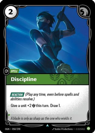 Discipline (058/298) - Origins - Origins - Card Brawlers | Quebec | Canada |