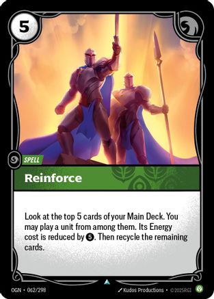 Reinforce (062/298) - Origins Foil - Origins - Card Brawlers | Quebec | Canada |