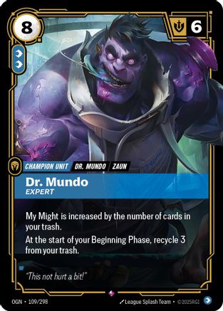 Dr. Mundo - Expert (109/298) - Origins Foil - Origins - Card Brawlers | Quebec | Canada |