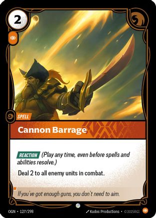 Cannon Barrage (127/298) - Origins Foil - Origins - Card Brawlers | Quebec | Canada |