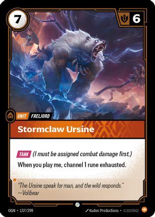 Stormclaw Ursine (137/298) - Origins Foil - Origins - Card Brawlers | Quebec | Canada |