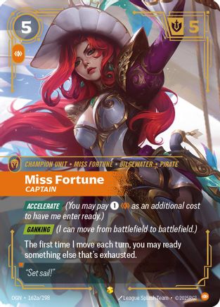 Miss Fortune - Captain (Alternate Art) (162a/298) - Origins Foil - Origins - Card Brawlers | Quebec | Canada |