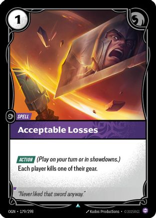 Acceptable Losses (179/298) - Origins - Origins - Card Brawlers | Quebec | Canada |