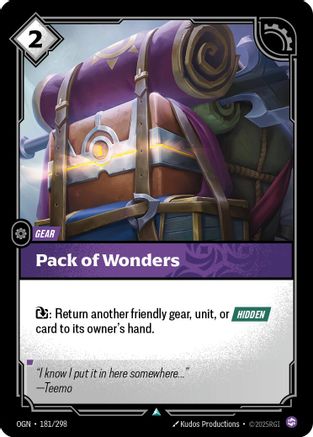 Pack of Wonders (181/298) - Origins - Origins - Card Brawlers | Quebec | Canada |