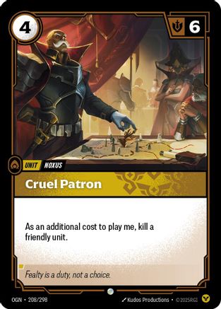 Cruel Patron (208/298) - Origins - Origins - Card Brawlers | Quebec | Canada |