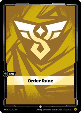 Order Rune (214/298) - Origins Foil - Origins - Card Brawlers | Quebec | Canada |