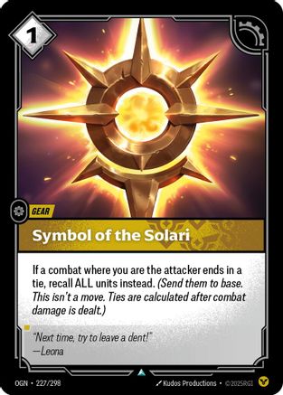 Symbol of the Solari (227/298) - Origins Foil - Origins - Card Brawlers | Quebec | Canada |