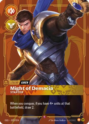 Garen - Might of Demacia (Starter) (023/024) - Origins Proving Grounds - Origins: Proving Grounds - Card Brawlers | Quebec | Canada |