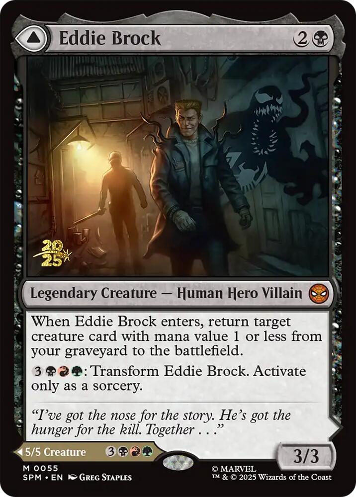 Eddie Brock // Venom, Lethal Protector [Marvel's Spider-Man Prerelease Promos] - Magic: The Gathering - Card Brawlers | Quebec | Canada |