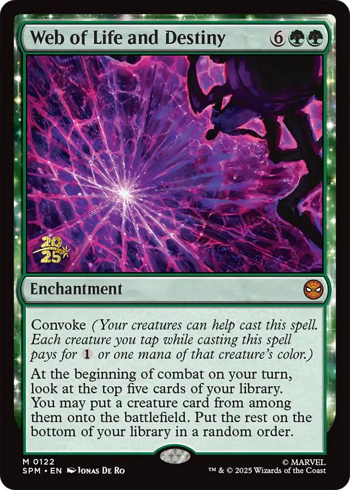 Web of Life and Destiny [Marvel's Spider-Man Prerelease Promos] - Magic: The Gathering - Card Brawlers | Quebec | Canada |