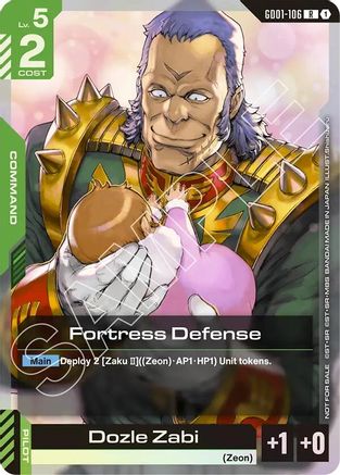 Fortress Defense (Championship Participation Pack 01) (GD01-106) - Gundam Promotional Cards Holofoil