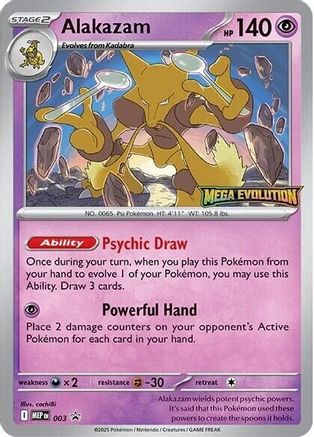 Alakazam (003/null) - Holofoil [ME Mega Evolution Promo]
