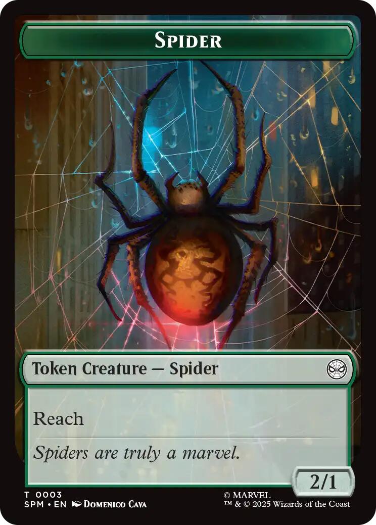 Spider // Treasure Double-Sided Token [Marvel's Spider-Man Tokens] - Magic: The Gathering - Card Brawlers | Quebec | Canada |