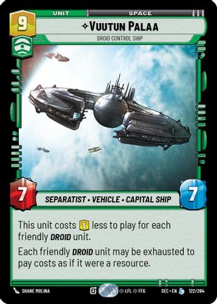 Vuutun Palaa (122/264) - Droid Control Ship (122/264) [Secrets of Power] - Fantasy Flight Games - Card Brawlers | Quebec | Canada |