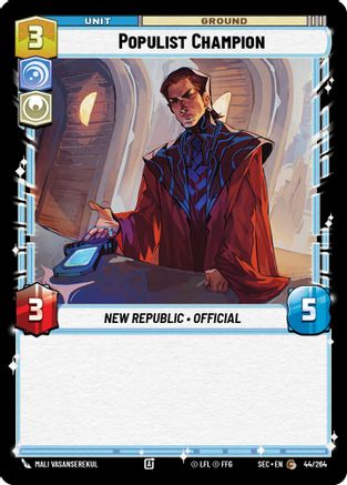 Populist Champion (44/264) (44/264) [Secrets of Power] - Fantasy Flight Games - Card Brawlers | Quebec | Canada |