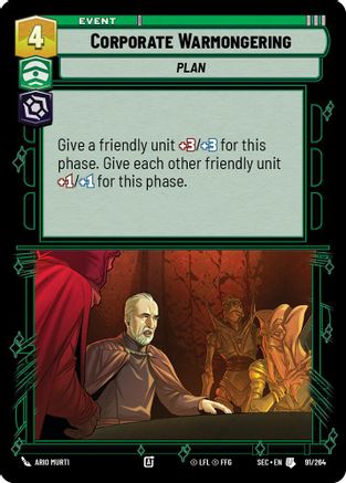 Corporate Warmongering (91/264) (91/264) [Secrets of Power] - Fantasy Flight Games - Card Brawlers | Quebec | Canada |