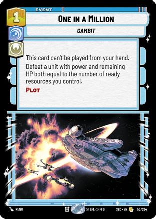 One in a Million (53/264) (53/264) [Secrets of Power] - Fantasy Flight Games - Card Brawlers | Quebec | Canada |