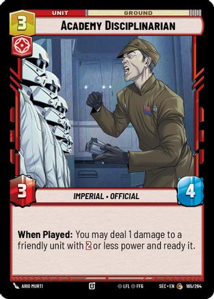 Academy Disciplinarian (165/264) (165/264) [Secrets of Power] - Fantasy Flight Games - Card Brawlers | Quebec | Canada |