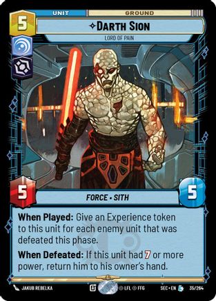 Darth Sion (35/264) - Lord of Pain (35/264) [Secrets of Power] - Fantasy Flight Games - Card Brawlers | Quebec | Canada |