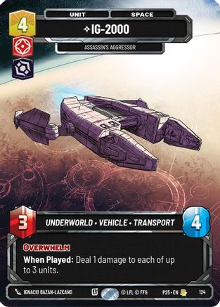 IG-2000 - 2000 (124) - Assassin's Aggressor (124) (124) [Sector and Regional Promos: Season 1] - Fantasy Flight Games - Card Brawlers | Quebec | Canada |