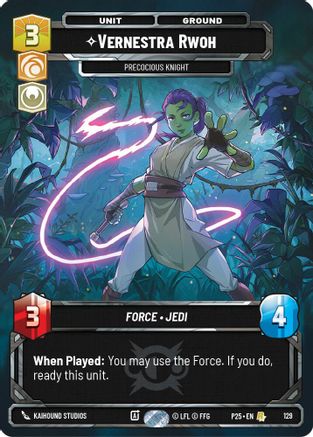 Vernestra Rwoh - Precocious Knight (129) (129) [Sector and Regional Promos: Season 1] - Fantasy Flight Games - Card Brawlers | Quebec | Canada |