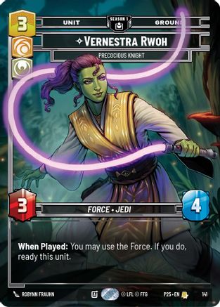 Vernestra Rwoh - Precocious Knight (141) (141) [Sector and Regional Promos: Season 1] - Fantasy Flight Games - Card Brawlers | Quebec | Canada |