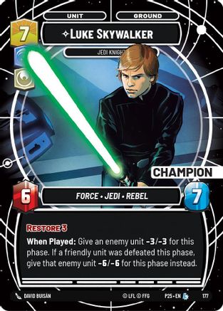 Luke Skywalker - Jedi Knight (Champion) (175) (175) [Sector and Regional Promos: Season 1] - Fantasy Flight Games - Card Brawlers | Quebec | Canada |