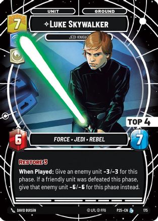 Luke Skywalker - Jedi Knight (Top 4) (177) (177) [Sector and Regional Promos: Season 1] - Fantasy Flight Games - Card Brawlers | Quebec | Canada |