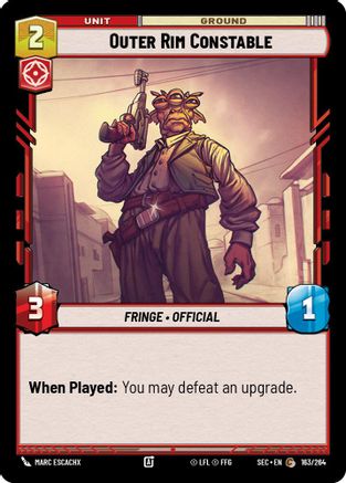 Outer Rim Constable (163/264) (163/264) [Secrets of Power] - Fantasy Flight Games - Card Brawlers | Quebec | Canada |
