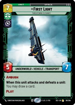 First Light - Threatening Elegance (88/264) (88/264) [Secrets of Power] - Fantasy Flight Games - Card Brawlers | Quebec | Canada |