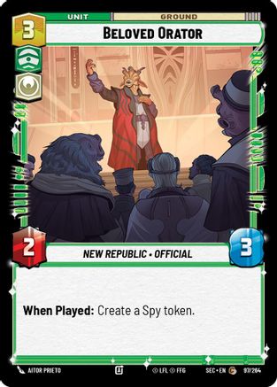 Beloved Orator (97/264) (97/264) [Secrets of Power] - Fantasy Flight Games - Card Brawlers | Quebec | Canada |