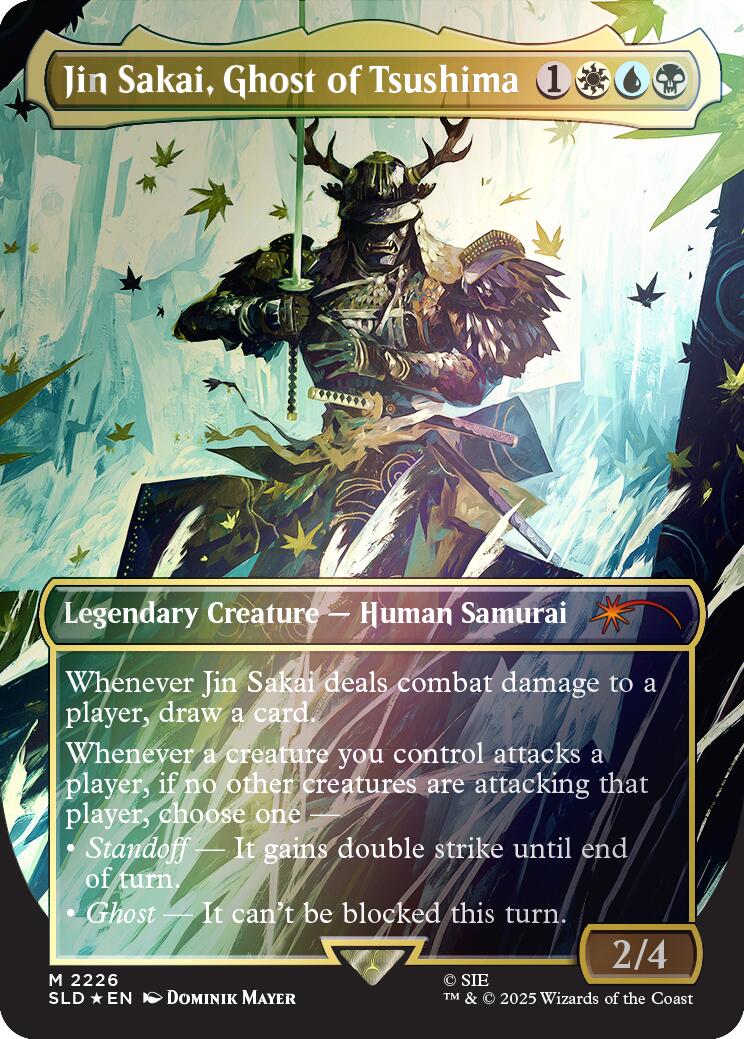 Jin Sakai, Ghost of Tsushima (Rainbow Foil) [Secret Lair Drop Series] - Magic: The Gathering - Card Brawlers | Quebec | Canada |