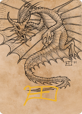 Ancient Gold Dragon Art Card (44) (Gold-Stamped Signature) [Commander Legends: Battle for Baldur's Gate Art Series] - Magic: The Gathering - Card Brawlers | Quebec | Canada |