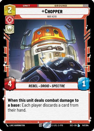 Chopper - War Hero (147/264) (147/264) [Secrets of Power] - Fantasy Flight Games - Card Brawlers | Quebec | Canada |
