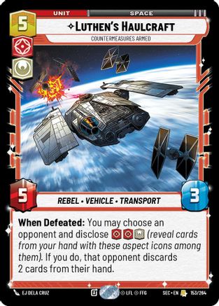 Luthen's Haulcraft - Countermeasures Armed (153/264) (153/264) [Secrets of Power] - Fantasy Flight Games - Card Brawlers | Quebec | Canada |