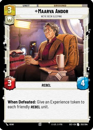 Maarva Andor - We've Been Sleeping (252/264) (252/264) [Secrets of Power] - Fantasy Flight Games - Card Brawlers | Quebec | Canada |