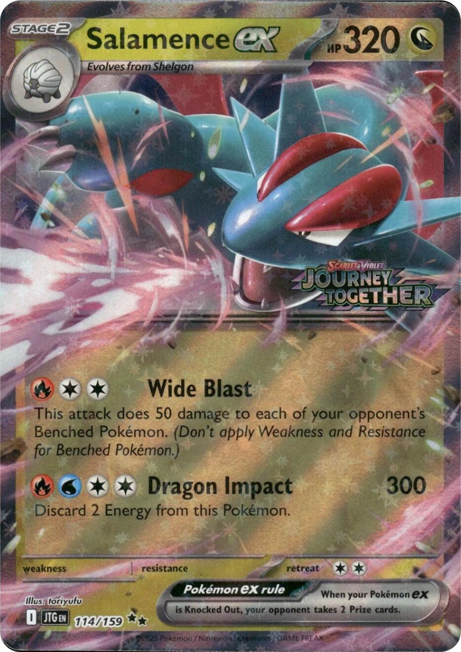 Salamence ex (114/159) (Journey Together Stamped) [Scarlet & Violet: Journey Together] - Pokémon - Card Brawlers | Quebec | Canada |