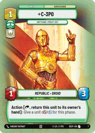 C-3PO - Anything I Might Do? (7) [Secrets of Power: Weekly Play] - Fantasy Flight Games - Card Brawlers | Quebec | Canada |