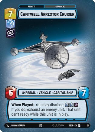 Cantwell Arrestor Cruiser (Foil) (21) [Secrets of Power: Weekly Play] - Fantasy Flight Games - Card Brawlers | Quebec | Canada |