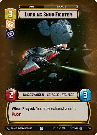 Lurking Snub Fighter (Foil) (36) [Secrets of Power: Weekly Play] - Fantasy Flight Games - Card Brawlers | Quebec | Canada |